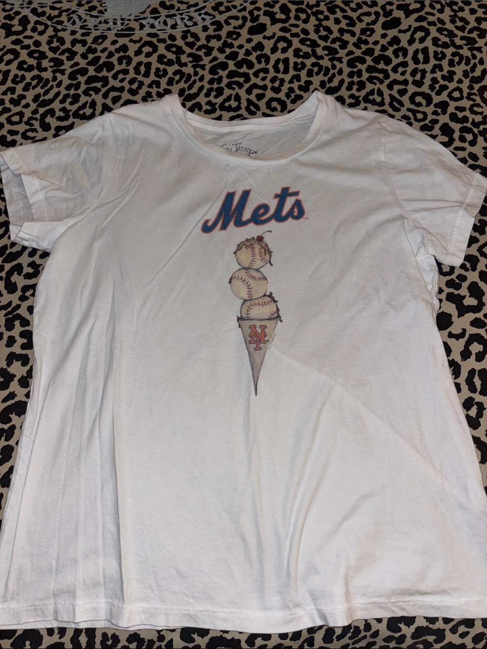 Icecream drip NY Mets cotton shirt